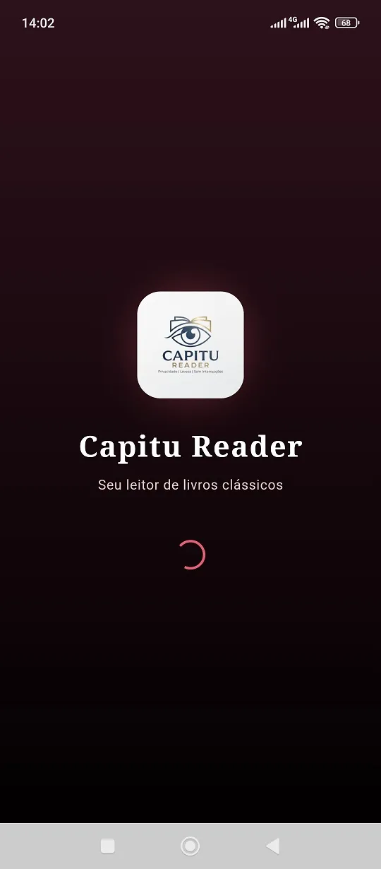 Tela Inicial do Capitu Reader com Streak e Meta Diária